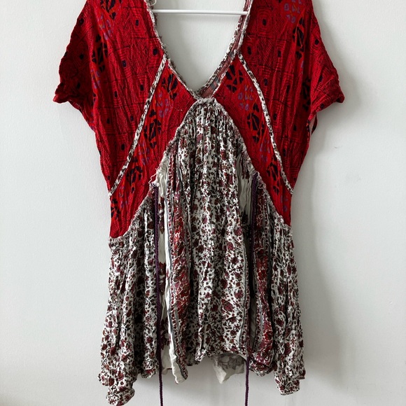 free people dress red tunic - Picture 5 of 15